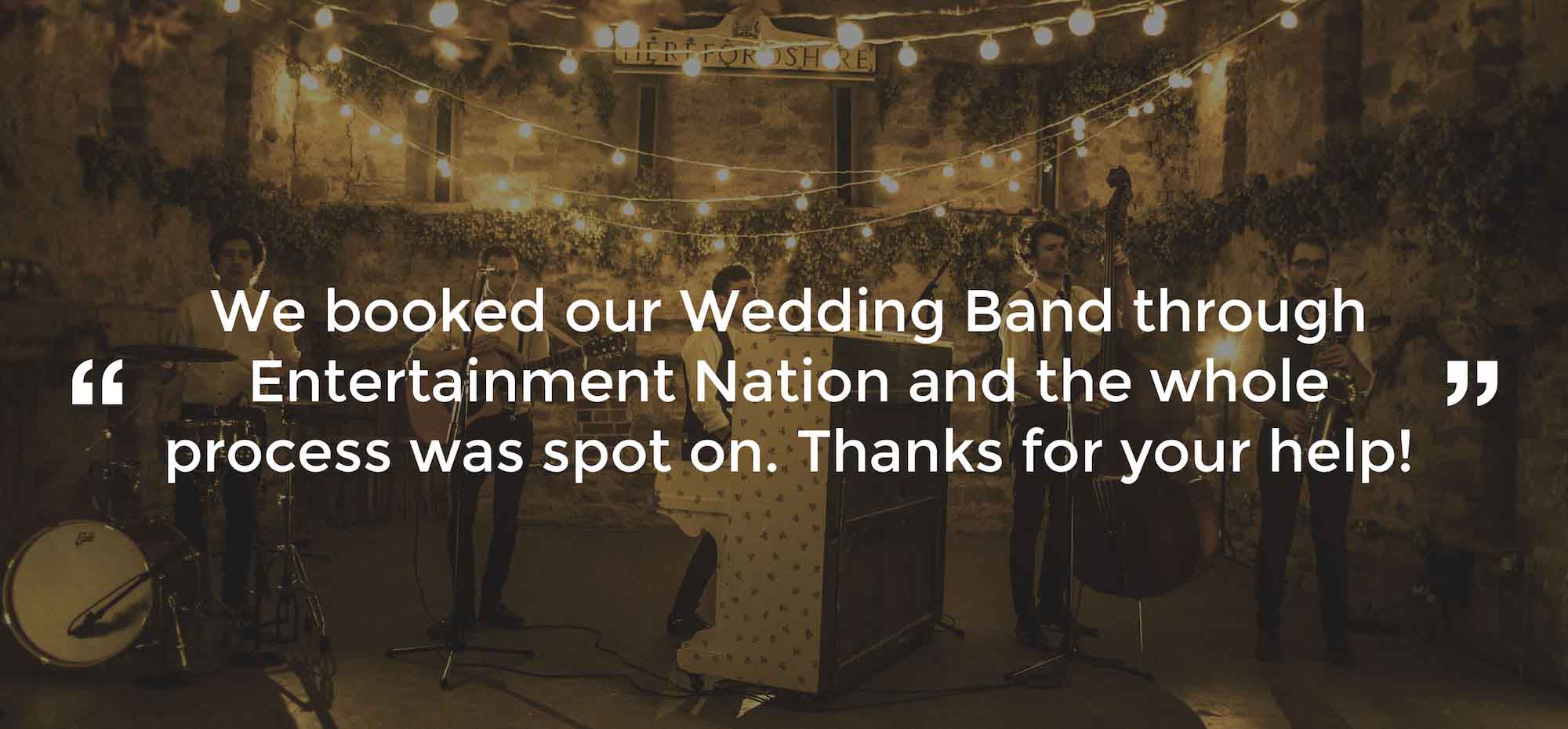 Client Review of a Wedding Band Derbyshire