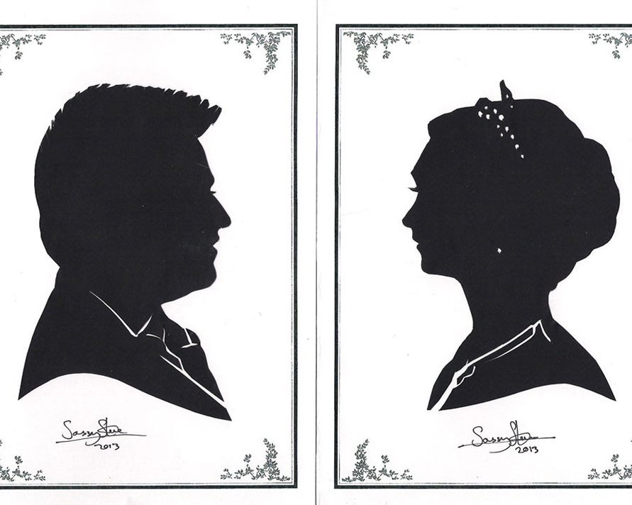 Speedy Steve Wedding Couple Silhouette Artist