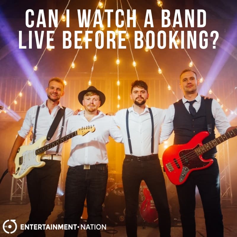 CAN I WATCH A BAND LIVE BEFORE BOOKING?