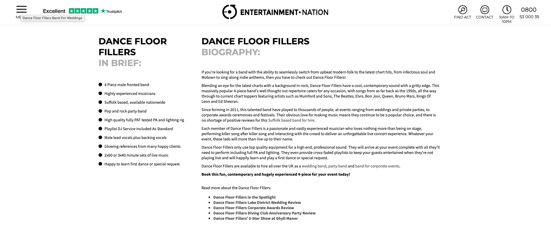 Dance Floor Fillers Biography