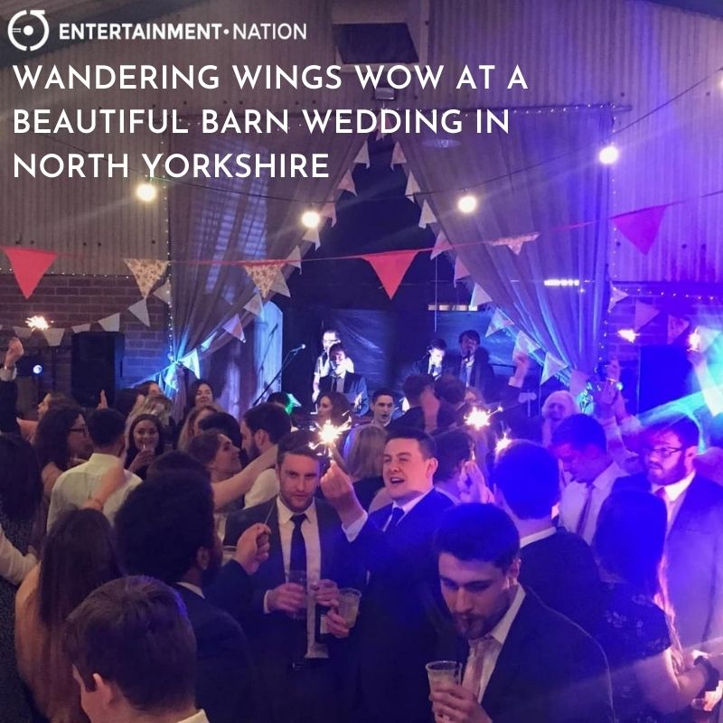 Wandering Wings Wow at North Yorkshire Barn Wedding