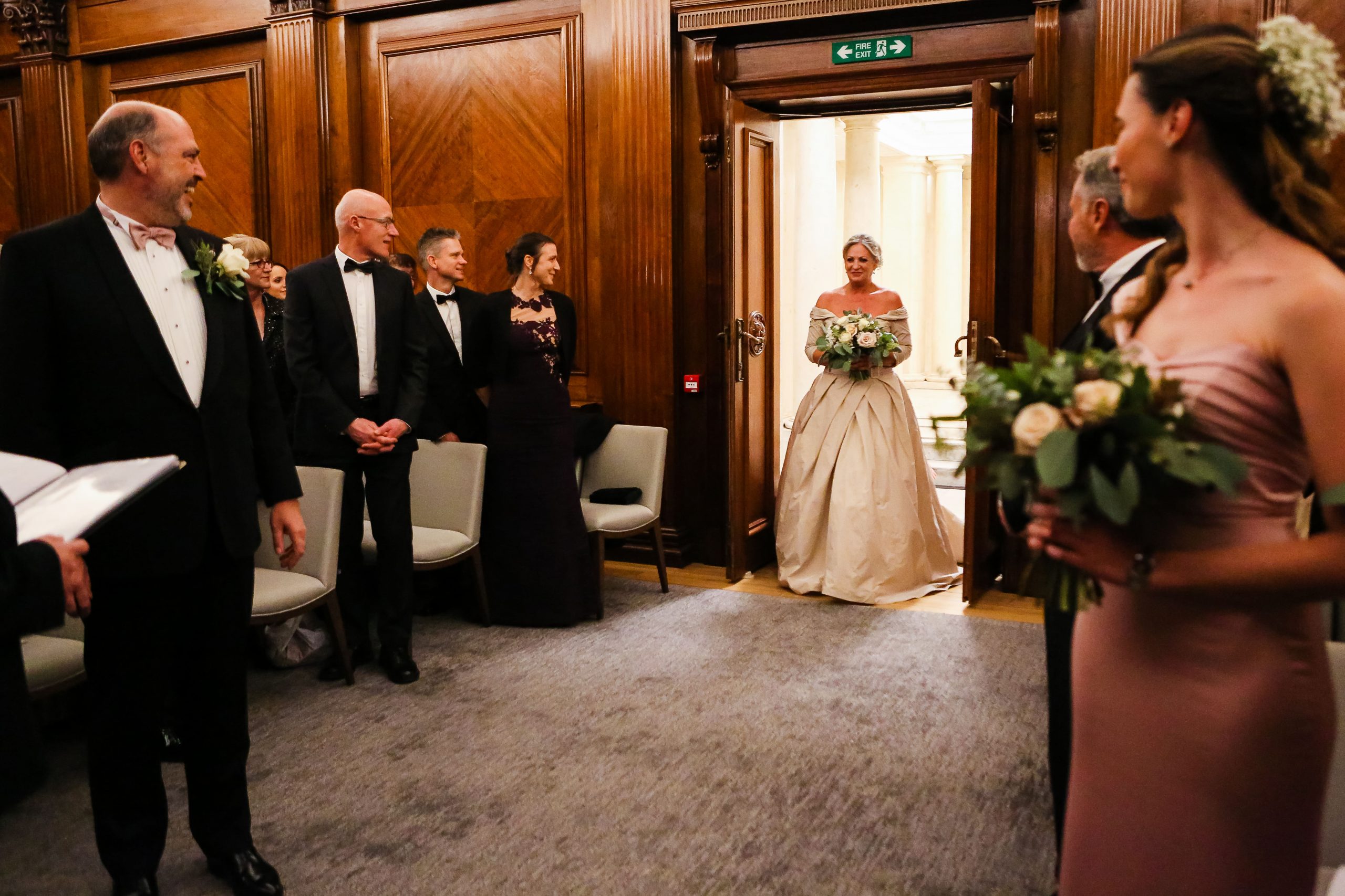 Bridal Entrance Old Marylebone Hall Sally Violin Wedding