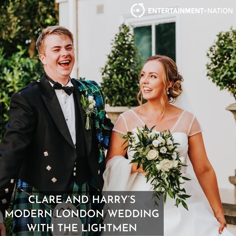 Clare and Harry’s Modern London Wedding with The Lightmen
