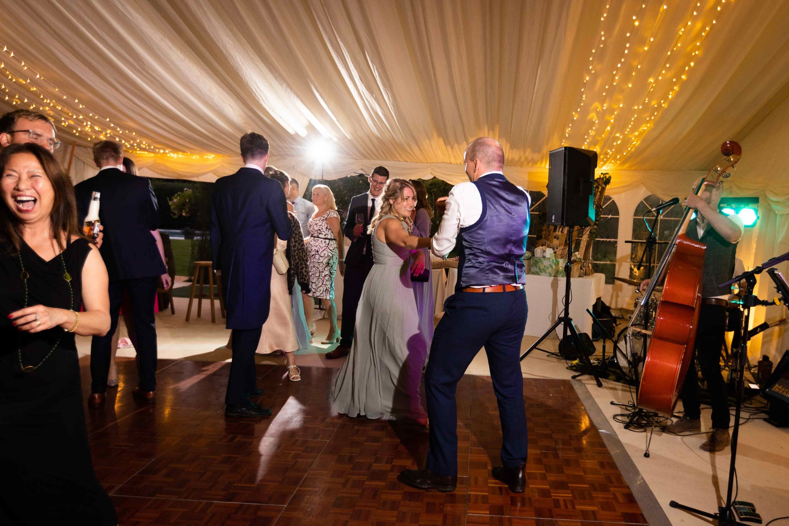 Sophie and Matts wedding guests dancing