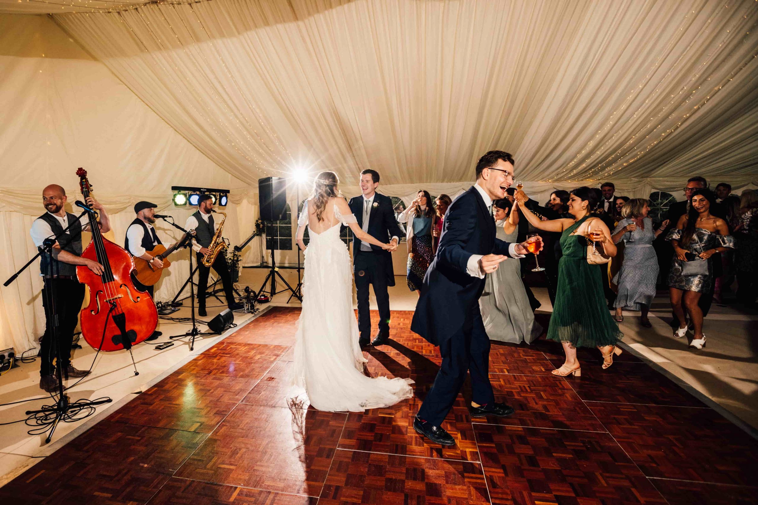 Bride and Groom Dancing at Wedding Reception