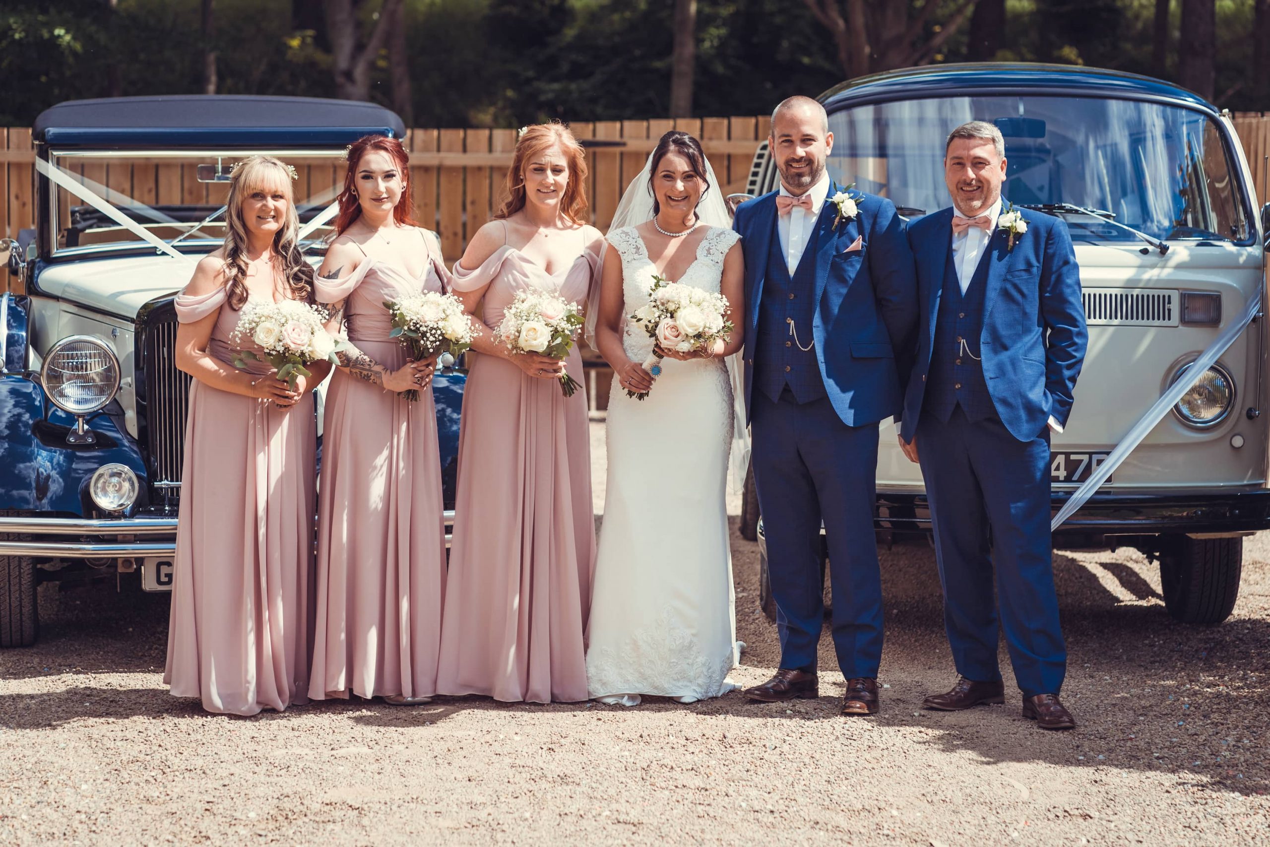 Tracy and Mark with Bridesmaids and Ushers