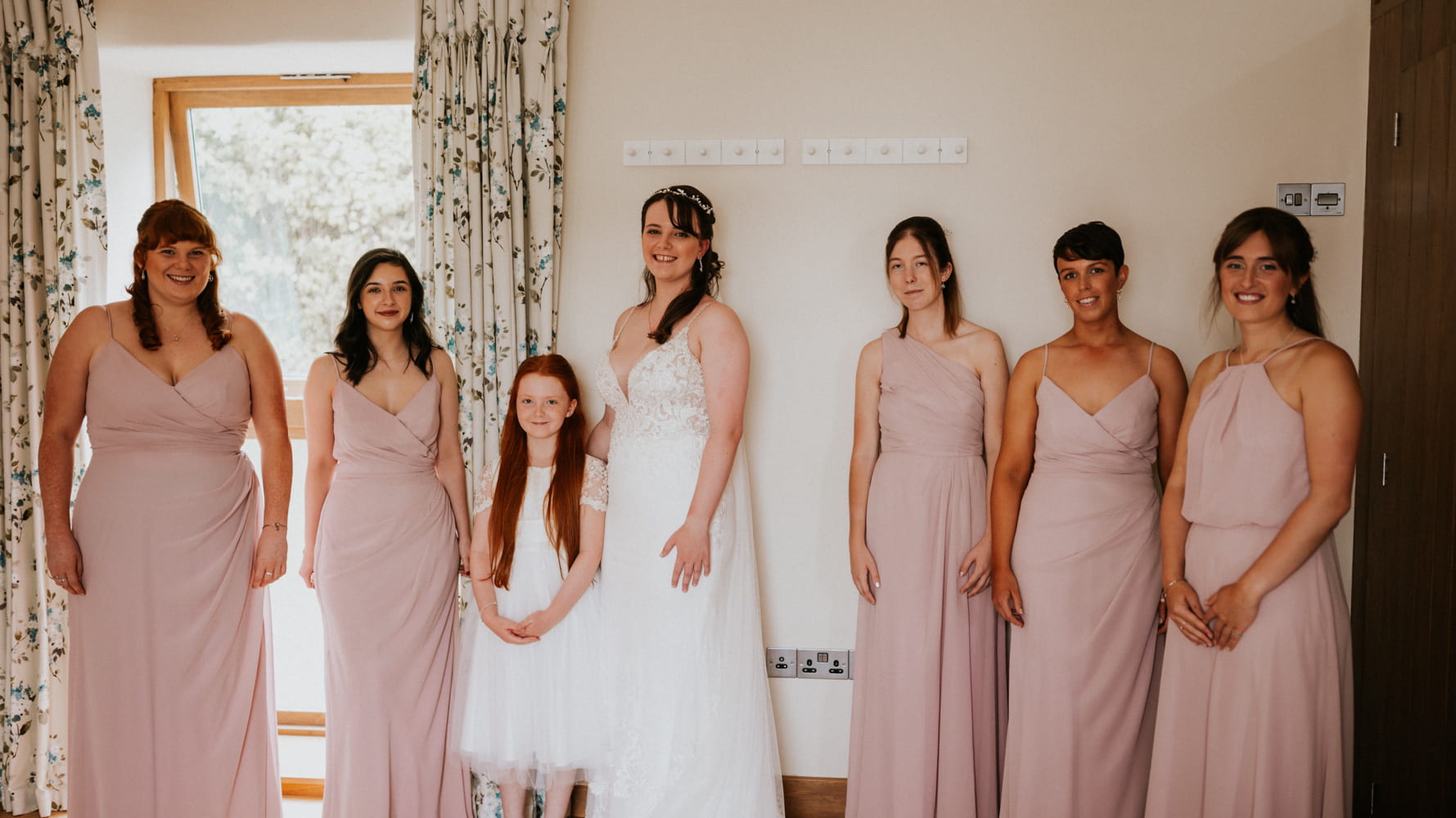 Lucy with her bridesmaids