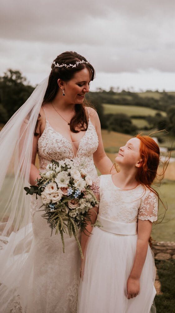 Lucy with flower girl