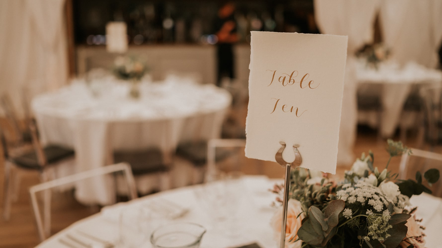 Table numbers for wedding breakfast