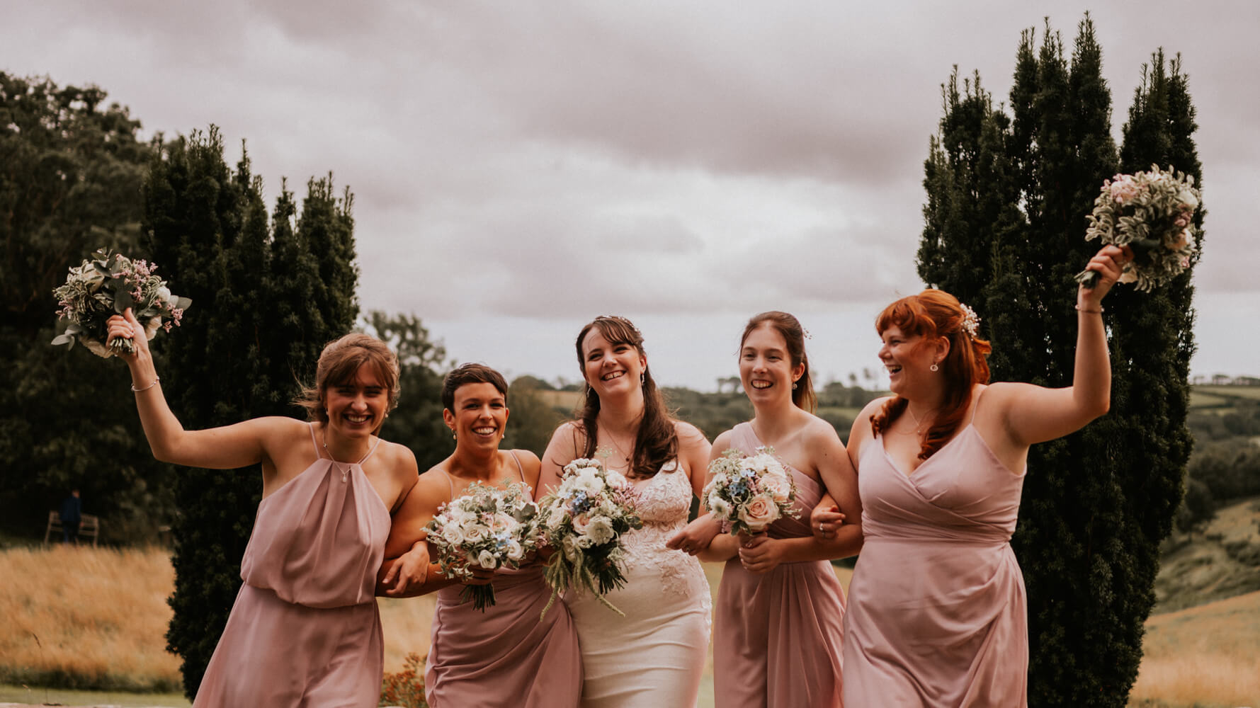 Lucy and bridesmaids