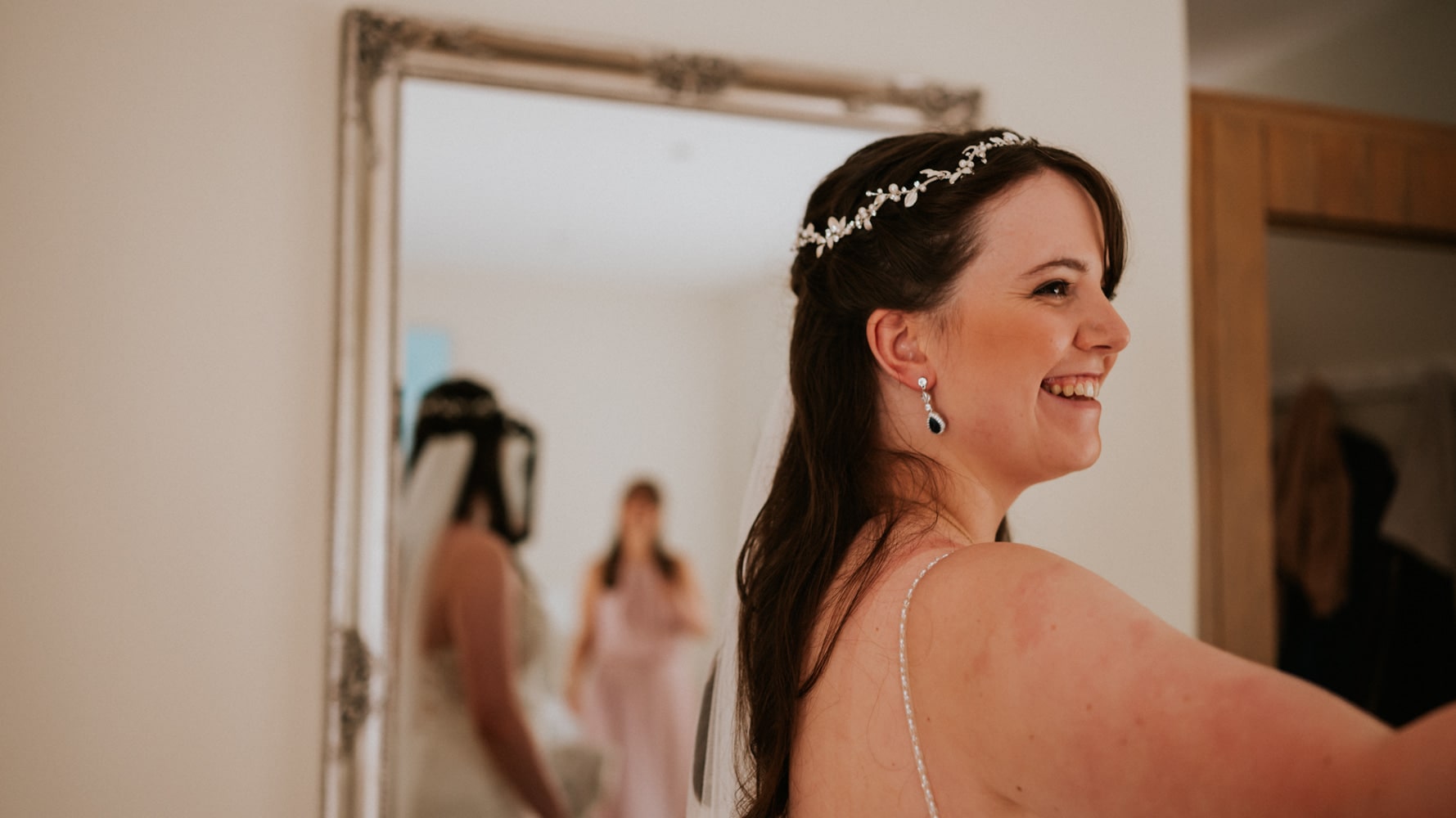 Bride Lucy smiling