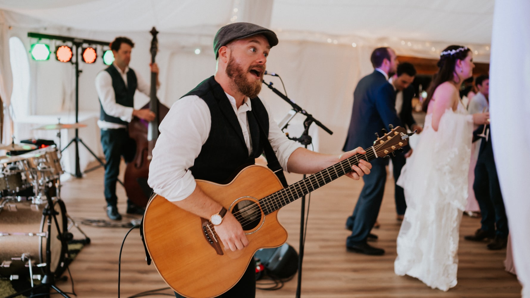 The Wildermen wedding band performing