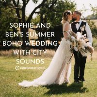 Sophie & Ben's Summer Boho Wedding with City Sounds