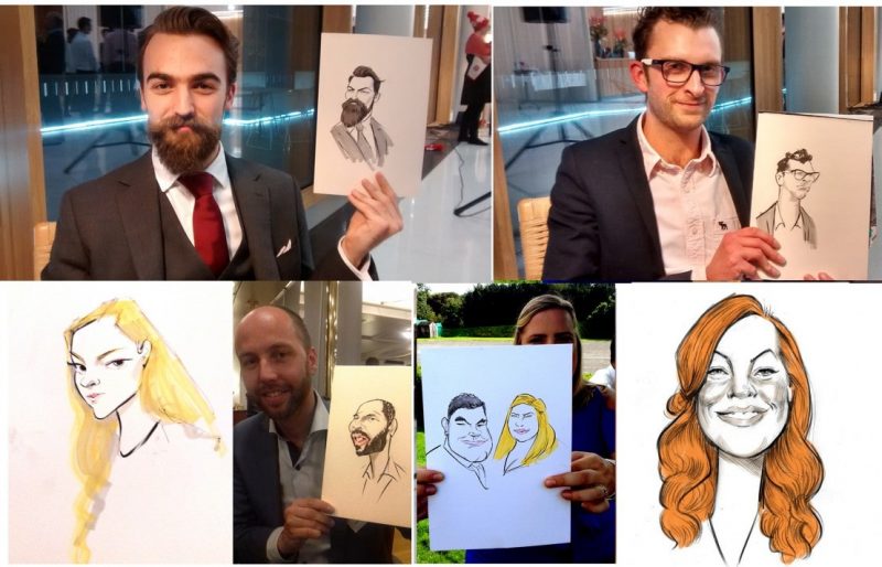 corporate party caricaturist