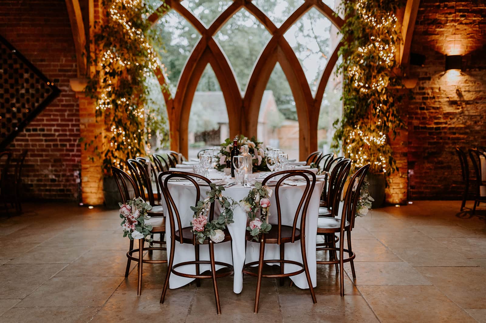 Wedding breakfast table