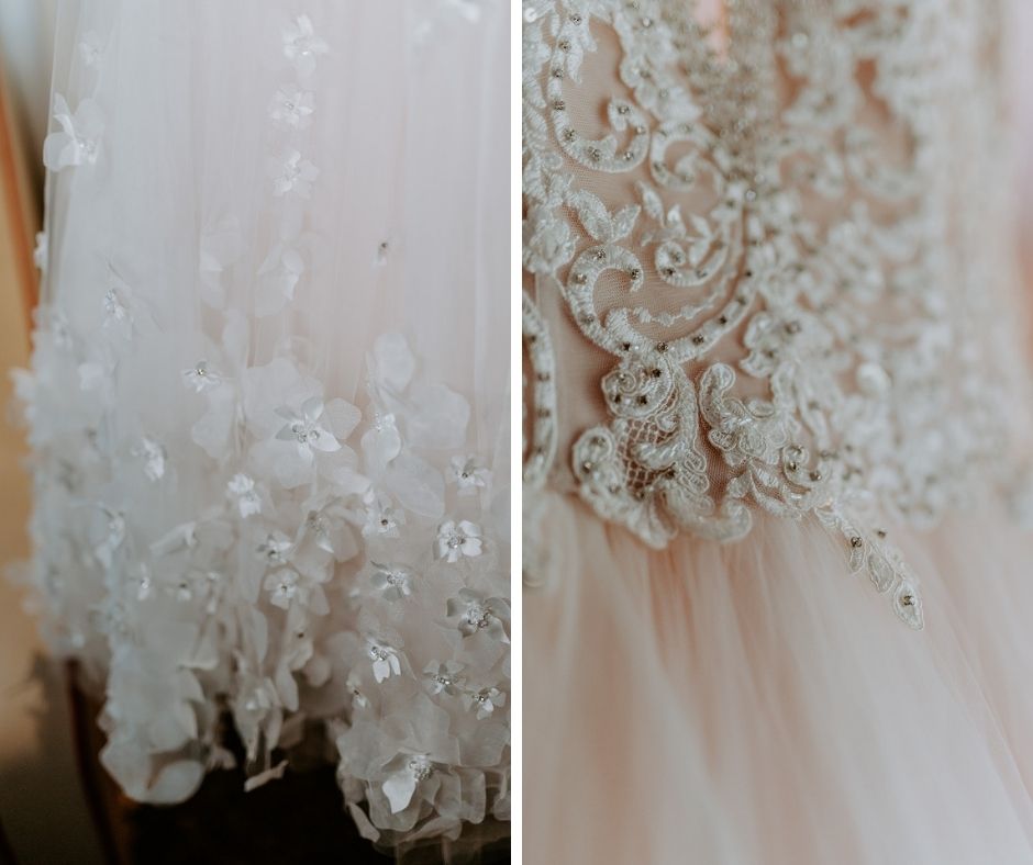 Wedding dress lace details