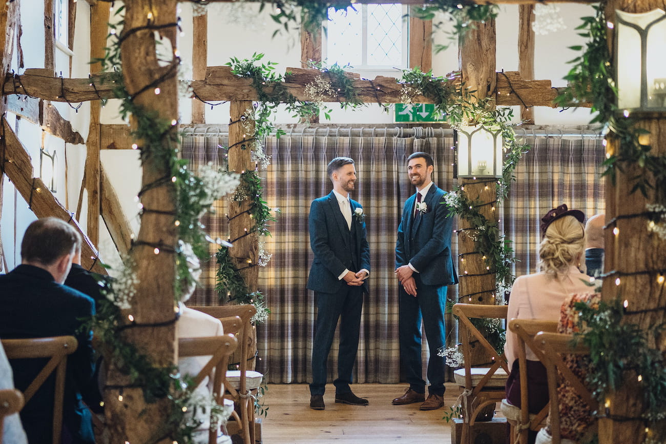 Groom at altar with best man