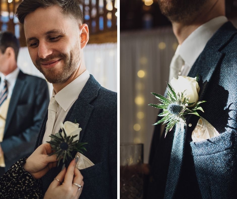 Groom with floral buttonhole