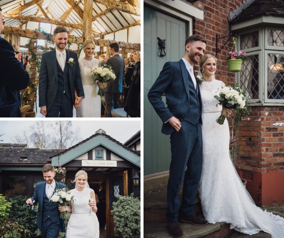 Steph and Bertie wedding ceremony collage