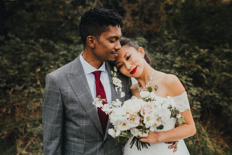 couple on wedding day