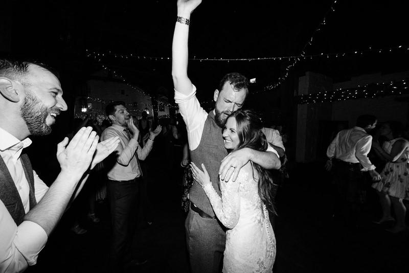 Party Dance Floor with Bride and Groom