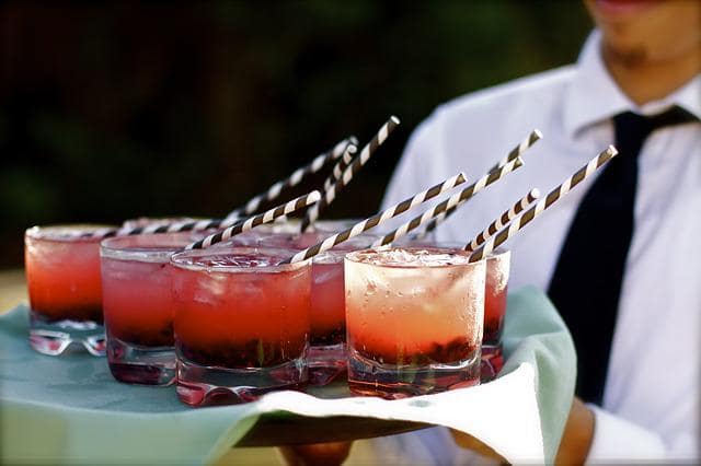 cocktails at wedding