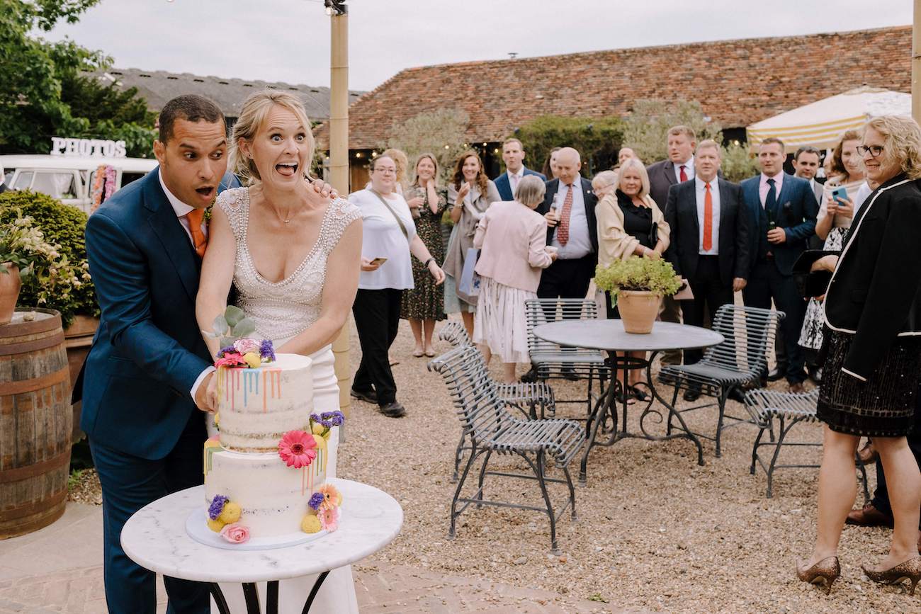 Cutting the cake