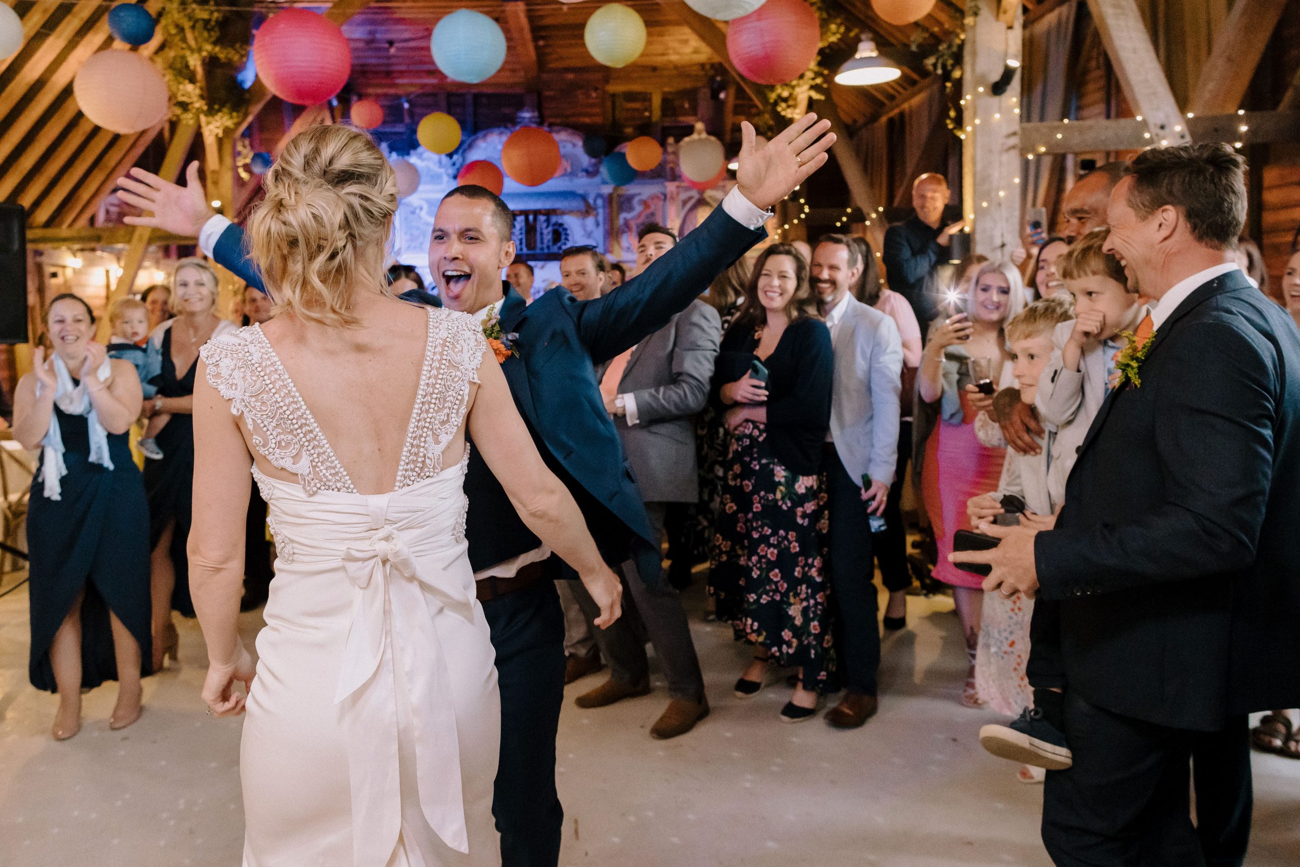 Bride and Groom on dance floor