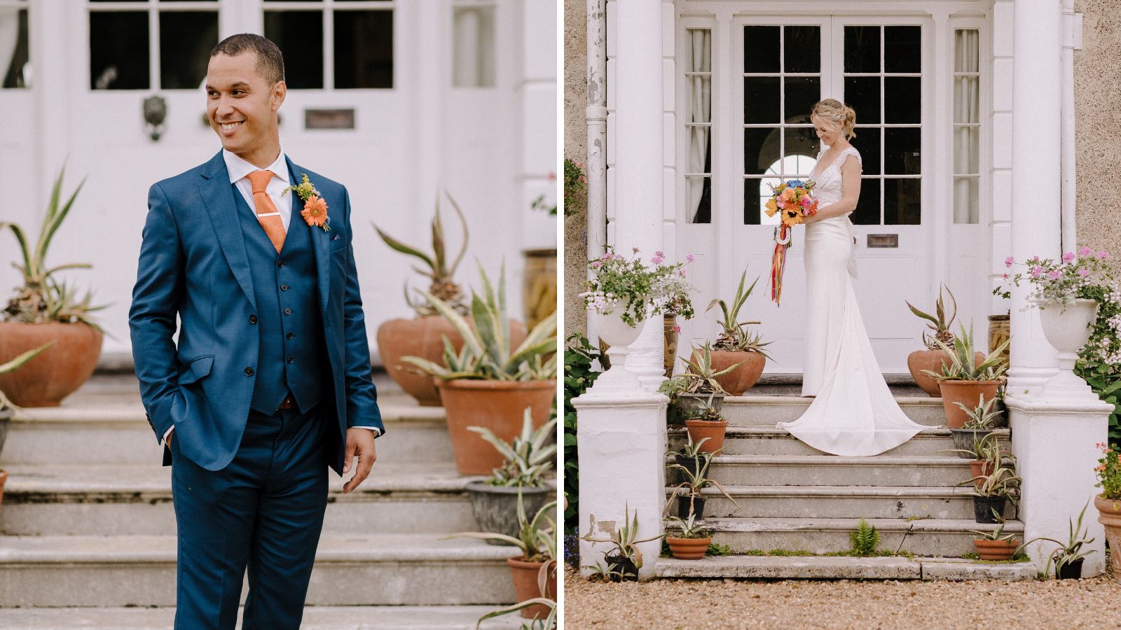 Wedding outfit, bride and groom