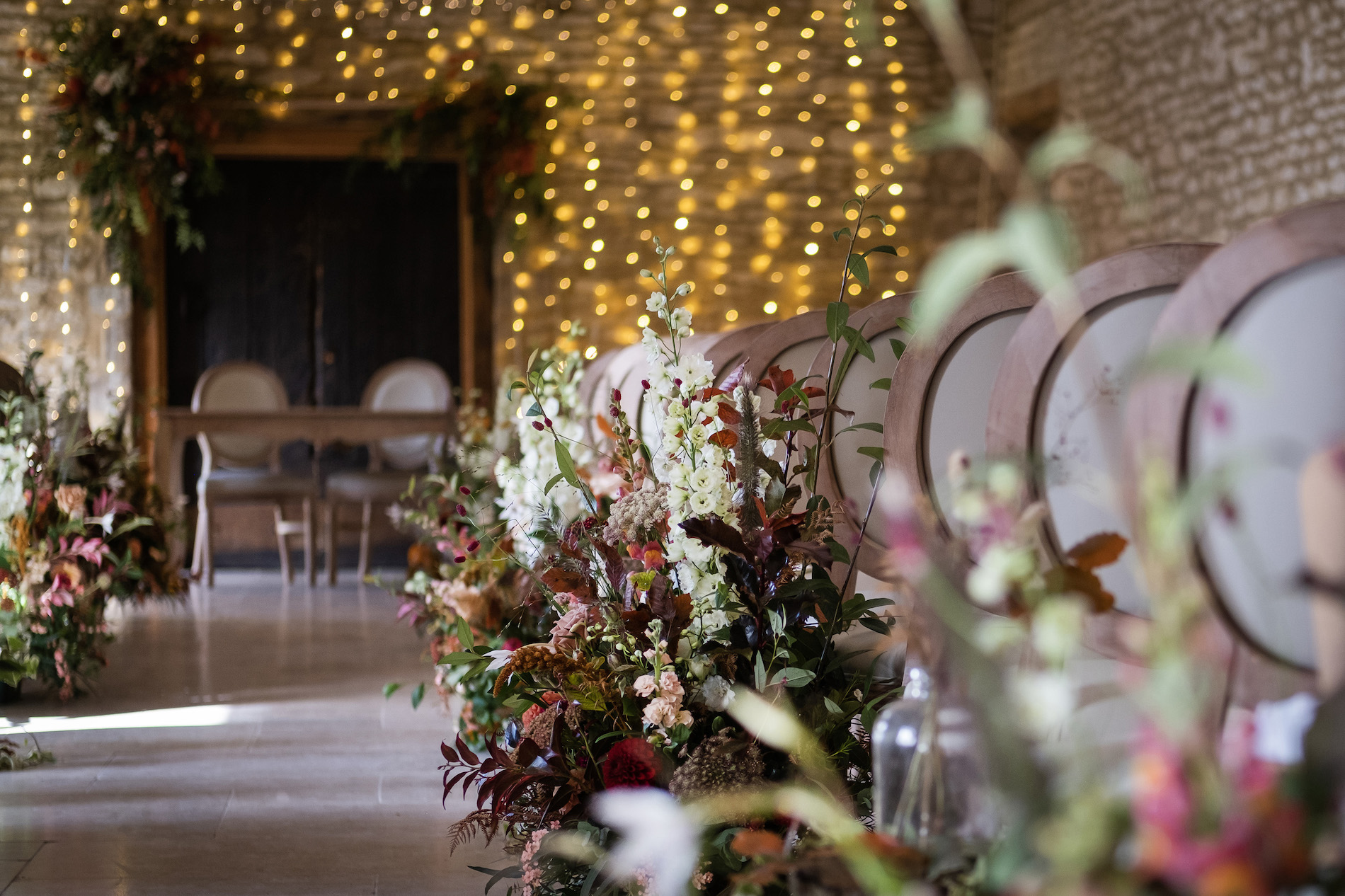 Wedding ceremony set up at Caswell House