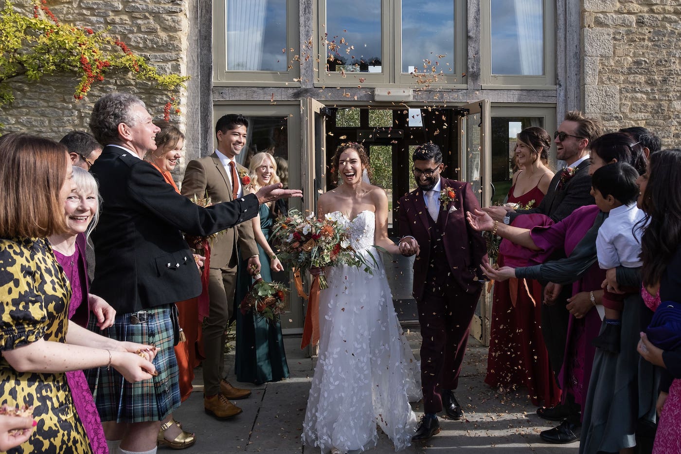 Wedding confetti shot